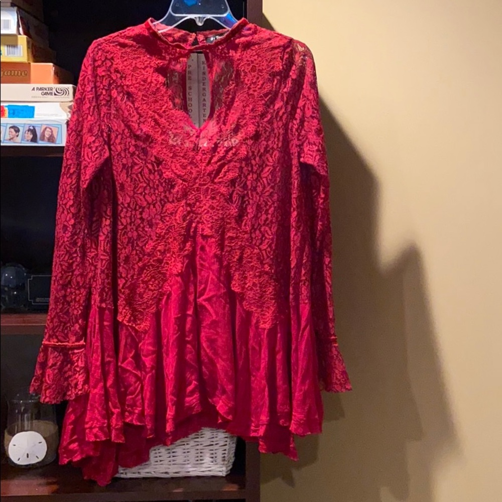 Red Free People Dupe Dress